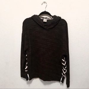 PINK hoodie with laced sides